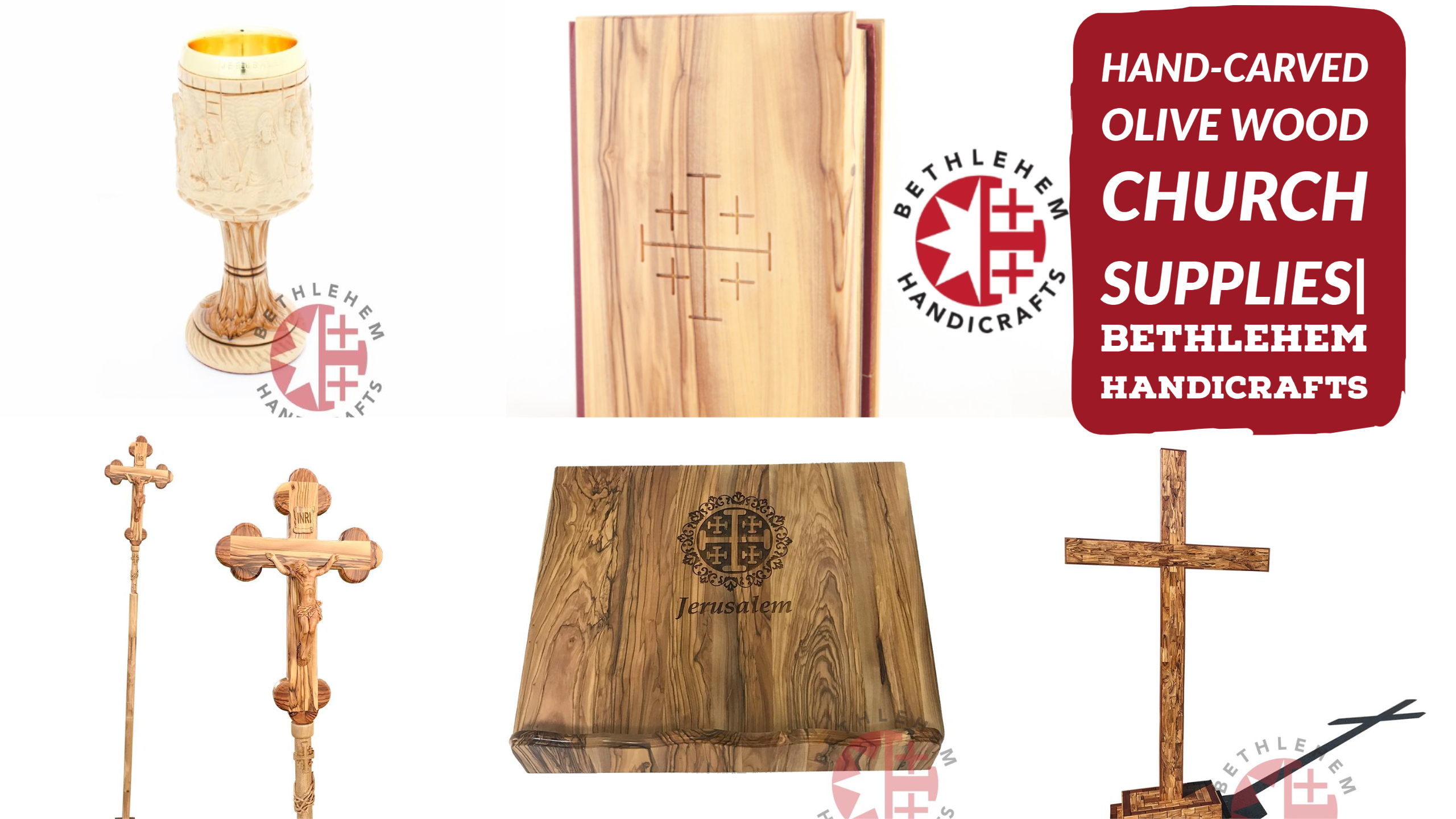 Hand-carved Olive Wood Church Supplies