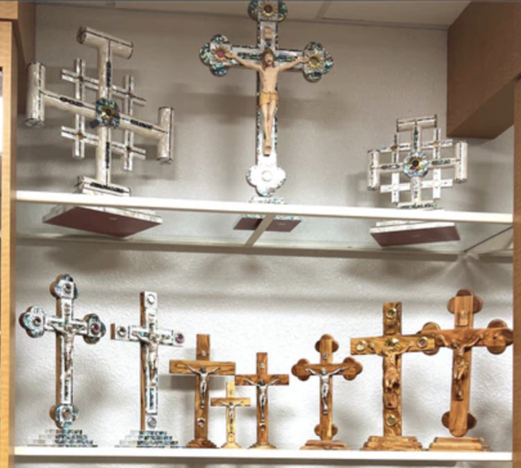Crucifixes, Wall Crosses, Handmade in Holy Land from Olive Wood