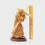 Jesus Christ "Holding Cross" Wooden Sculpture 16.9"