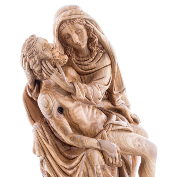 Holy Land's Wooden Pieta Figurine - Statuettes - Bethlehem Handicrafts