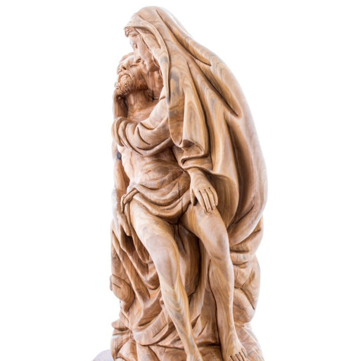 Holy Land's Wooden Pieta Figurine - Statuettes - Bethlehem Handicrafts