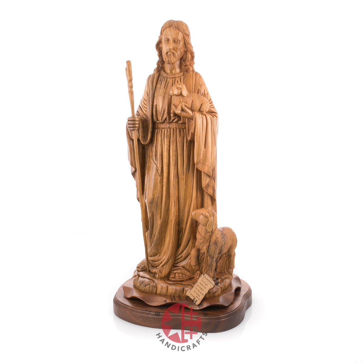 Statue of Jesus Christ Masterpiece for Church, 11.8" Olive Wood from Bethlehem