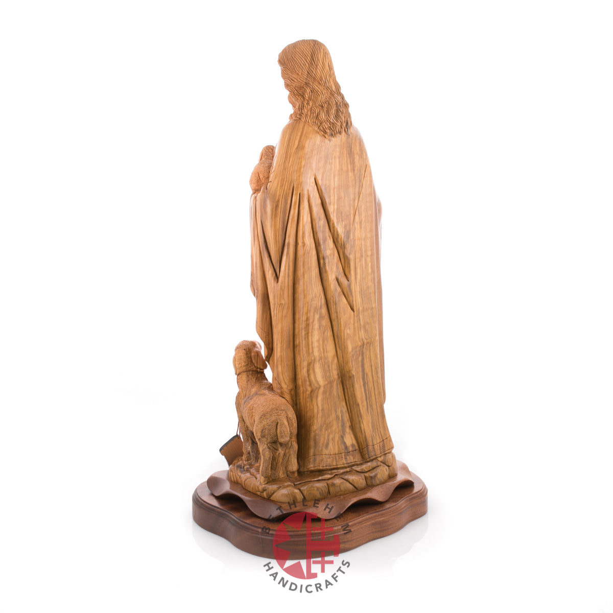 Statue of Jesus Christ Masterpiece for Church, 11.8" Olive Wood from Bethlehem