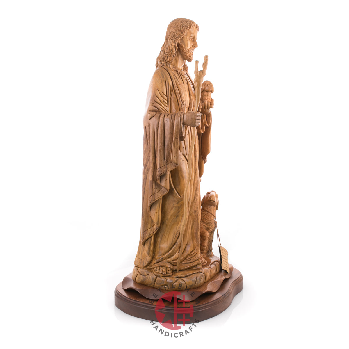 Statue of Jesus Christ Masterpiece for Church, 11.8" Olive Wood from Bethlehem