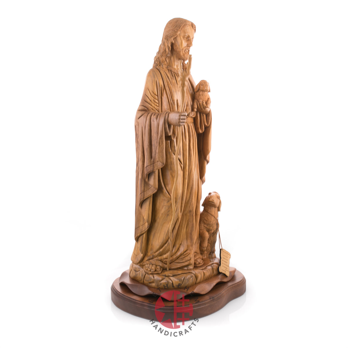 Statue of Jesus Christ Masterpiece for Church, 11.8" Olive Wood from Bethlehem