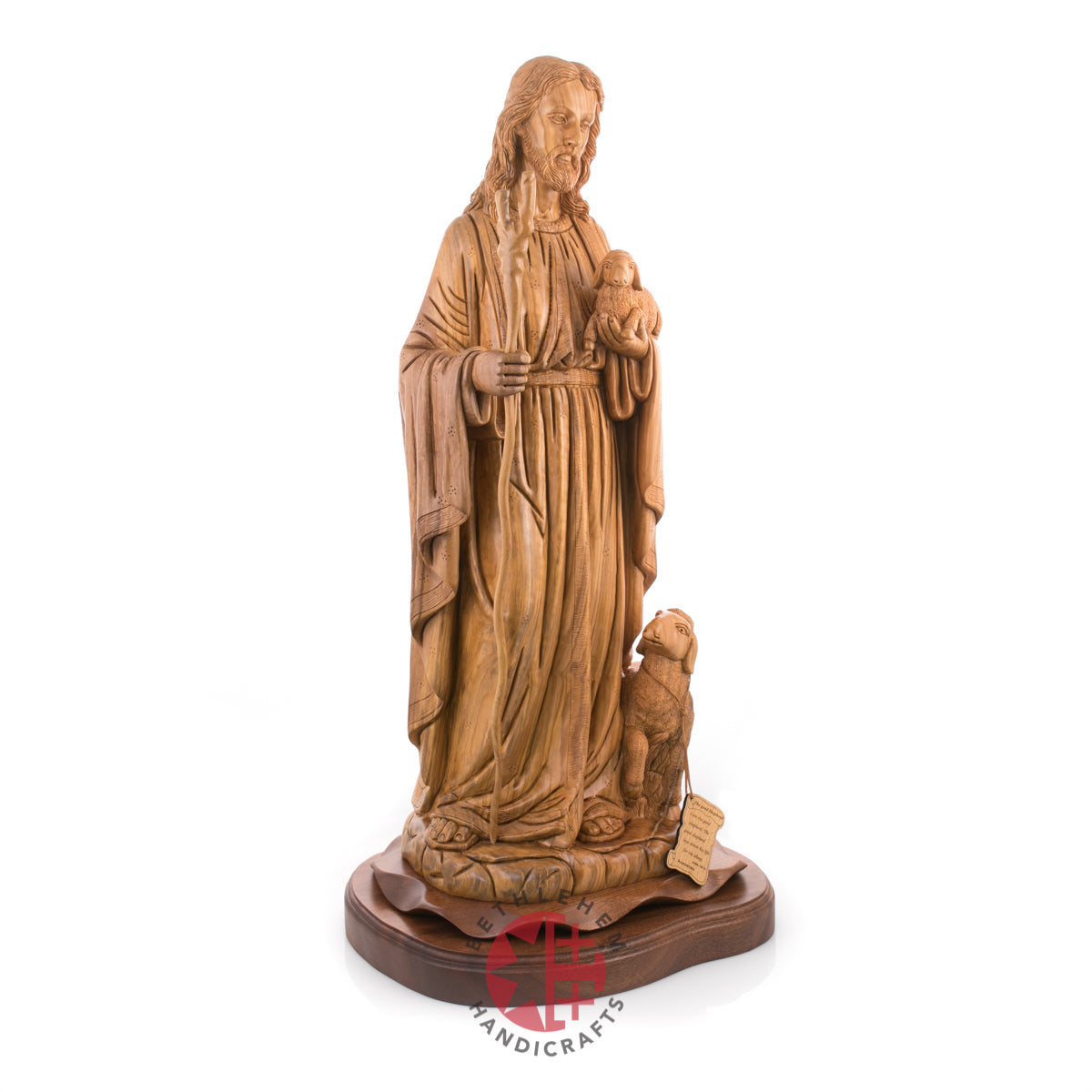 Statue of Jesus Christ Masterpiece for Church, 11.8" Olive Wood from Bethlehem