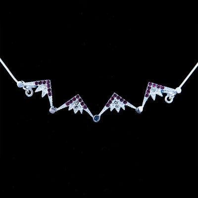 Two-Way Magnetic Star of Bethlehem Necklace (Purple Gemstones) - Jewelry - Bethlehem Handicrafts