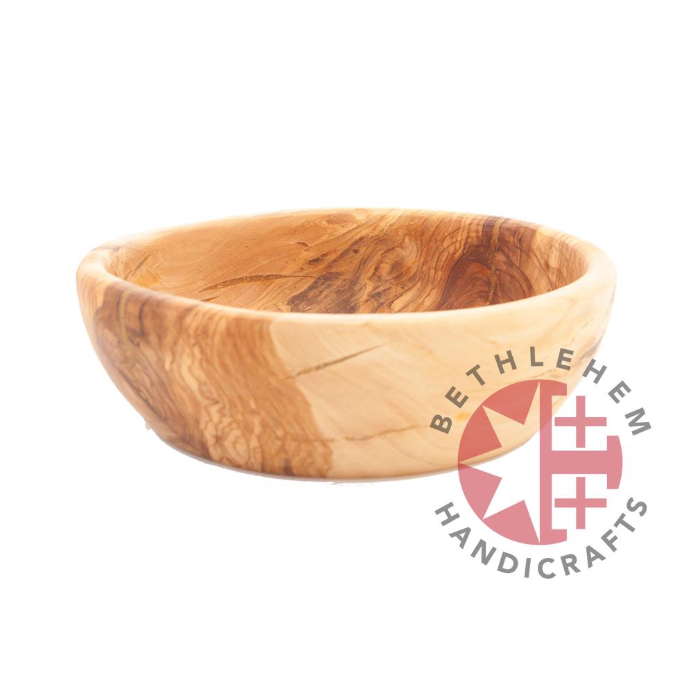 Round Olive Wood Bowl 3 (Large) - Home & Office - Bethlehem Handicrafts