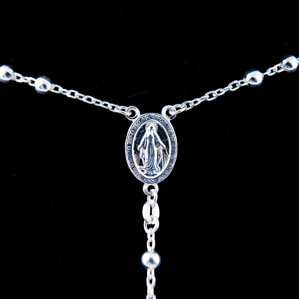 Sterling Silver Rosary Necklace (L) - Jewelry - Bethlehem Handicrafts