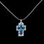 Sterling Silver Necklace with Colorful Mother of Pearl Cross Pendant - Jewelry - Bethlehem Handicrafts