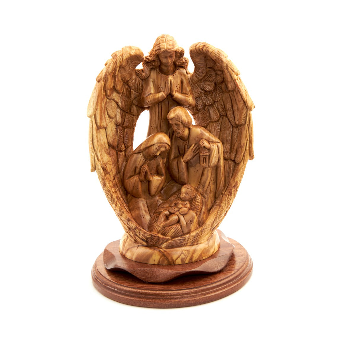 Holy Family Masterpiece Olive Wood Carving Art 11.8"