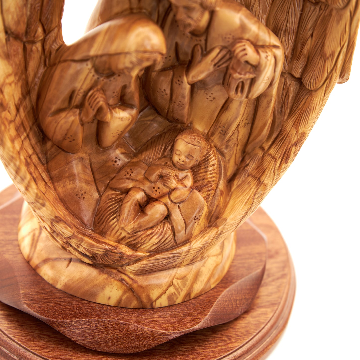 Holy Family Masterpiece Olive Wood Carving Art 11.8"