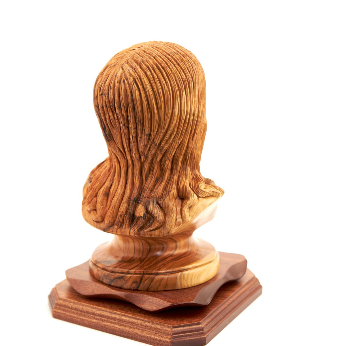 Bust of Jesus Christ, Wooden Sculpture 10.6"