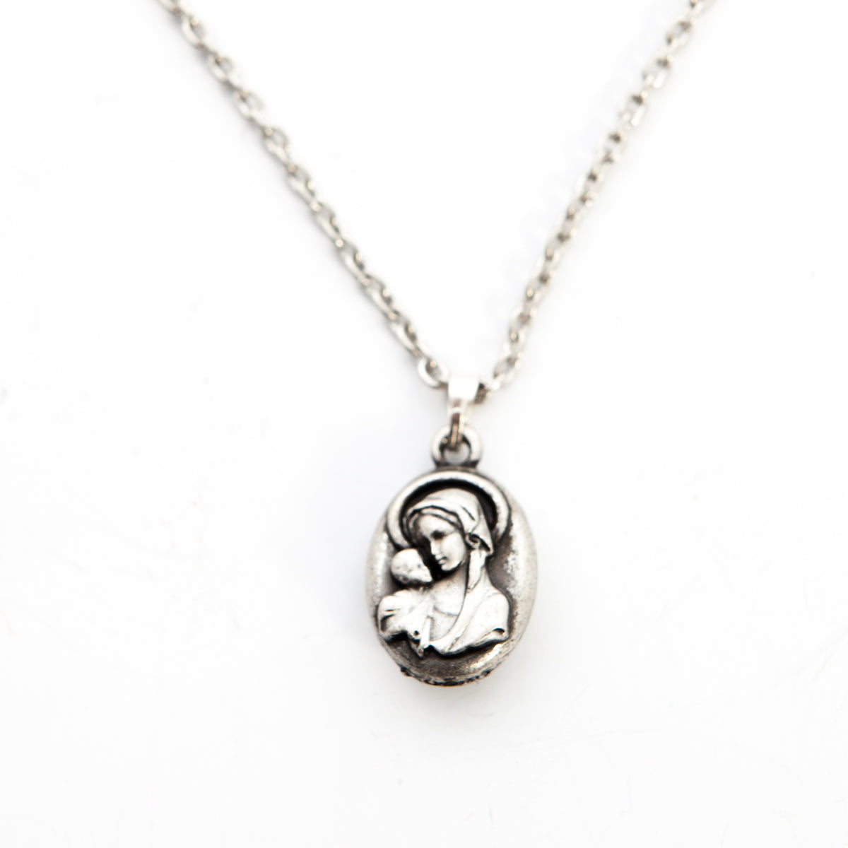 Mary w/ the Child Jesus Christ Pendant