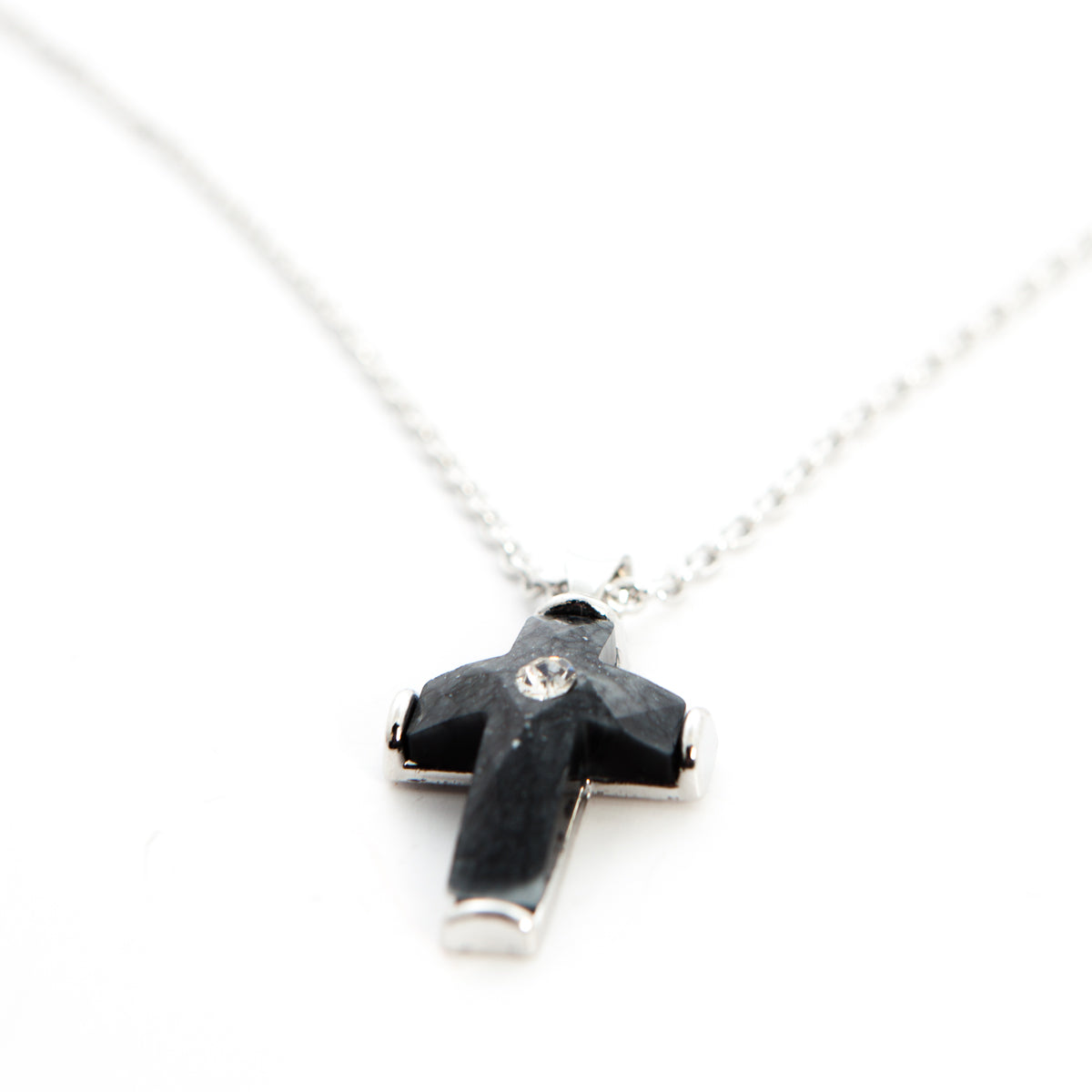 Black Cross Pendant Birthstones