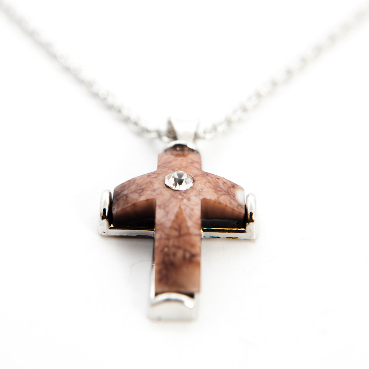 Brown Cross Pendant Birthstones