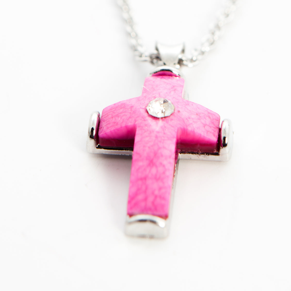 Sterling Silver Birthstone Cross Necklace Personalized Mini Cross