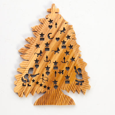 Christmas Tree Ornament, Olive Wood from Bethlehem