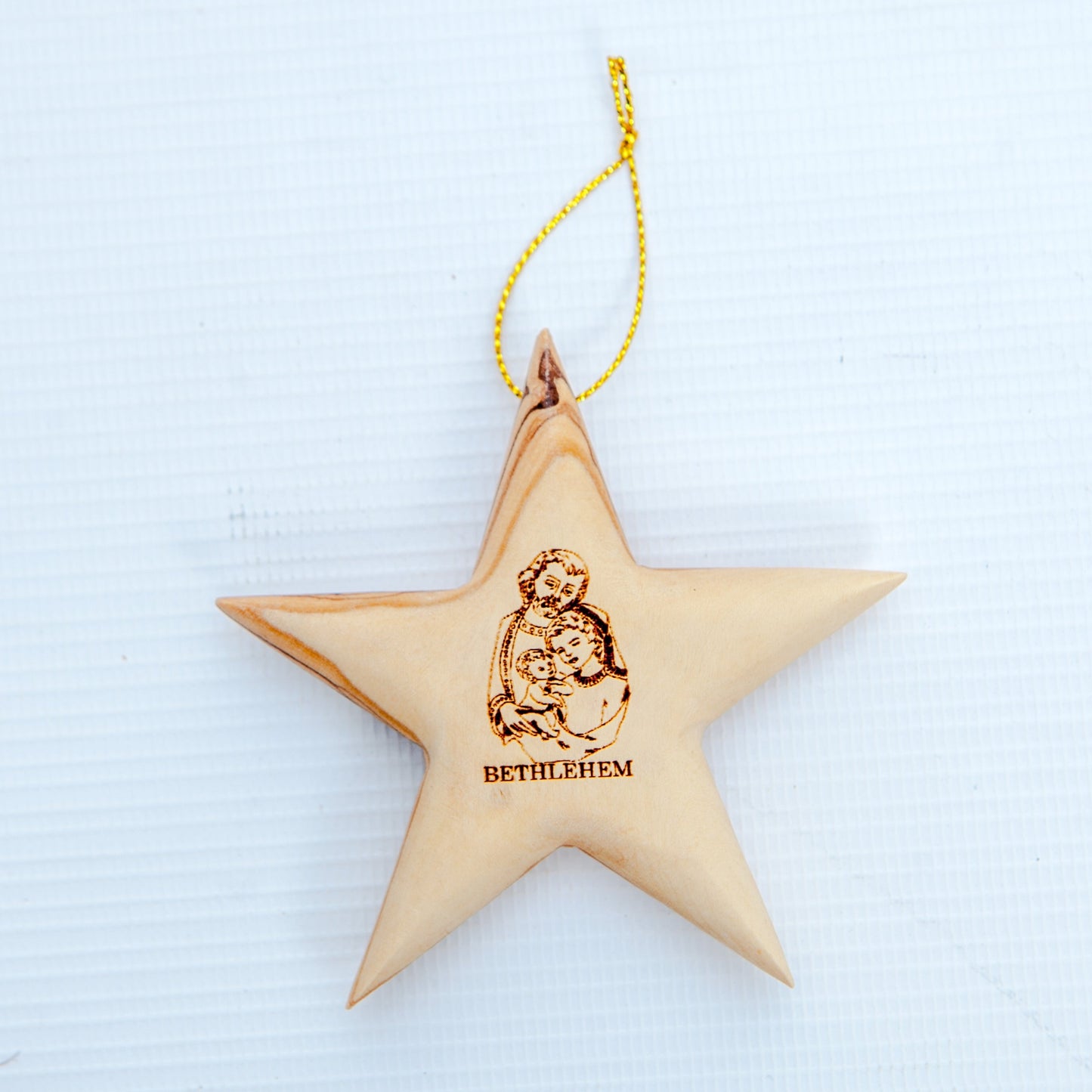 Star Ornament Olive Wood from Bethlehem