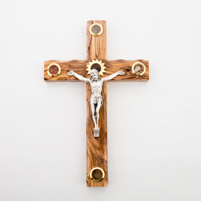 11.8" Crucifix, Hand Carved from Holy Land Olive Wood