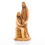 Holy Family Carving, Abstract Hand Carved Olive Wood, 10.6"