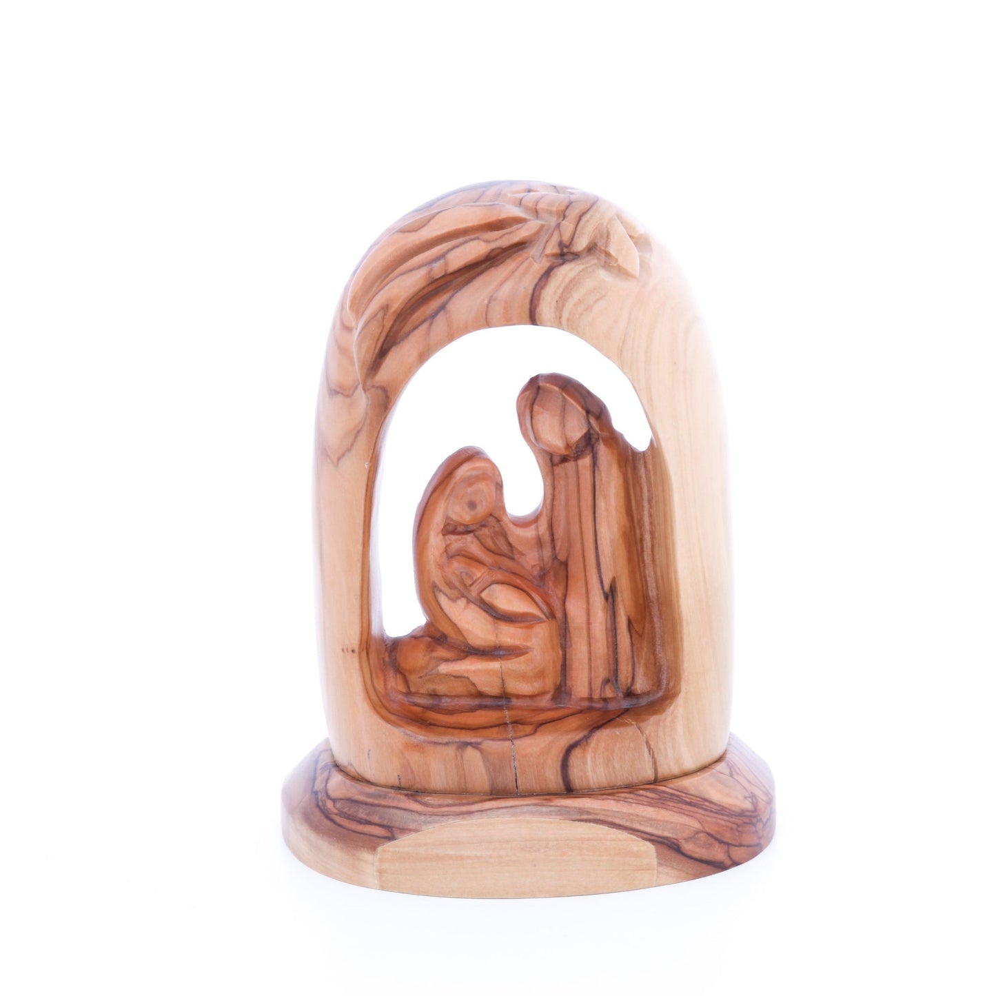 Hand Carved "The Holy Family" Nativity,5.2" Wooden Nativity Figurine