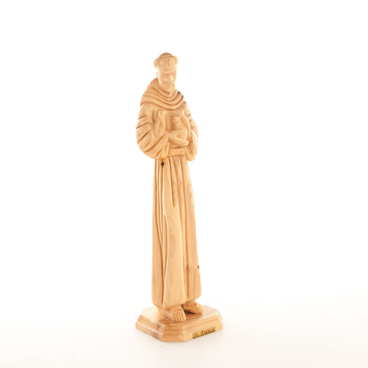 Francis of Assisi, Patron Saint of Ecology, 11.4" Tall Carved Statue