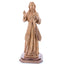 Carved Olive Wood Divine Mercy's Statue, 22.4" Sacred Heart Carving