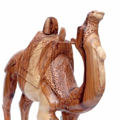 Hand Carved Keeling Camel with Harness - Statuettes - Bethlehem Handicrafts