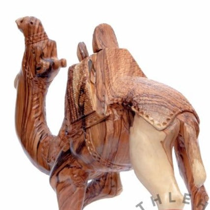 Hand Carved Keeling Camel with Harness - Statuettes - Bethlehem Handicrafts