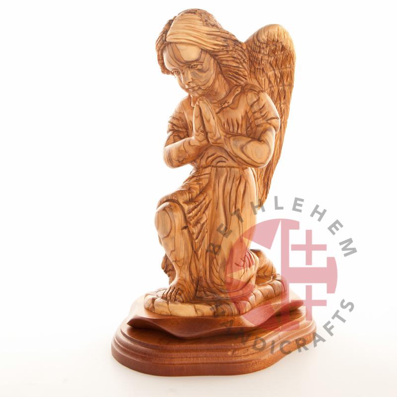 Wooden Guardian Angel - Statuettes - Bethlehem Handicrafts