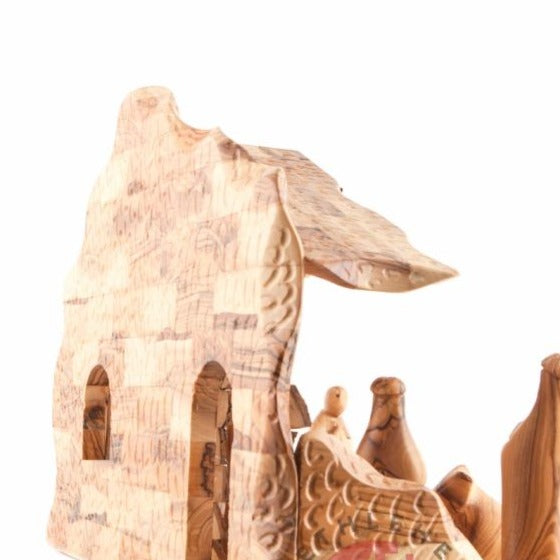 Abstract Hand Made Olive Wood Nativity Set - Statuettes - Bethlehem Handicrafts