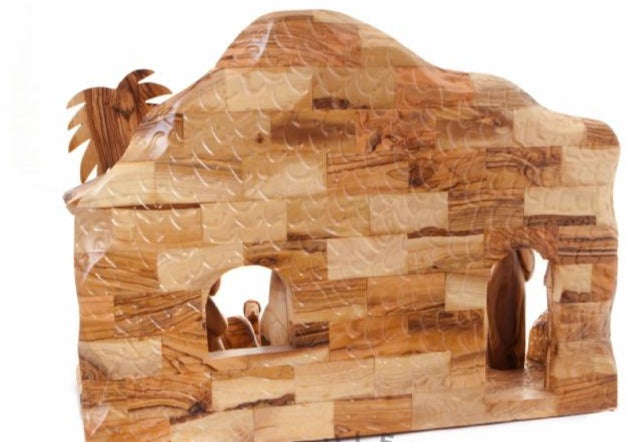 Abstract Wood Carved Nativity Set - Statuettes - Bethlehem Handicrafts