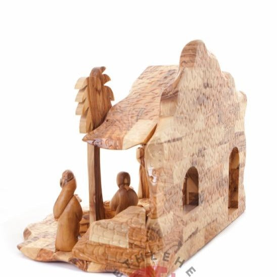 Abstract Wood Carved Nativity Set - Statuettes - Bethlehem Handicrafts