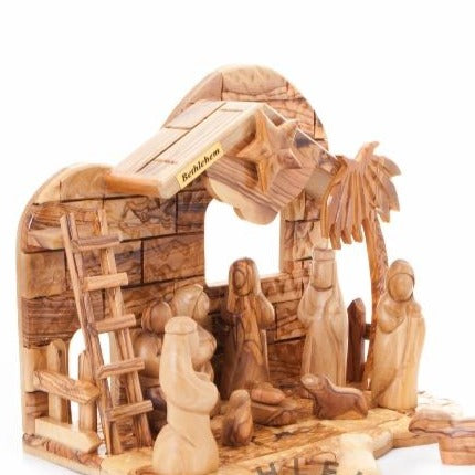 Abstract Wooden Nativity Set - Statuettes - Bethlehem Handicrafts