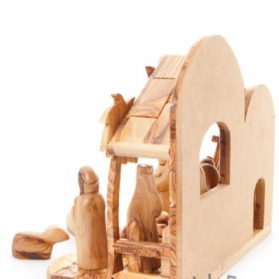 Abstract Wooden Nativity Set - Statuettes - Bethlehem Handicrafts