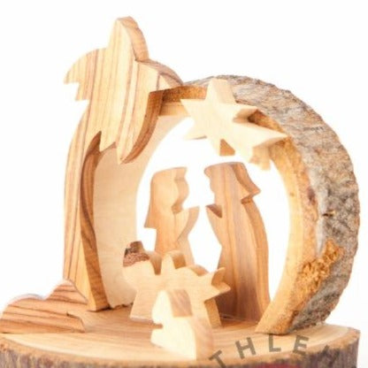 Hand Carved Olive Wood Nativity Scene (Small) - Statuettes - Bethlehem Handicrafts