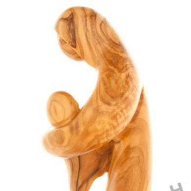 Olive Wood Modern Virgin Mary (Abstract) - Statuettes - Bethlehem Handicrafts