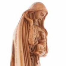 Olive Wood Virgin Mary with Baby Jesus - Statuettes - Bethlehem Handicrafts