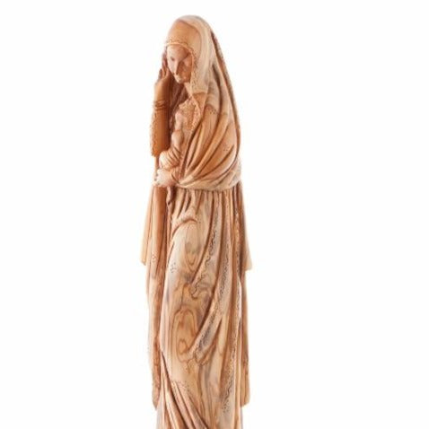 Olive Wood Virgin Mary with Baby Jesus - Statuettes - Bethlehem Handicrafts