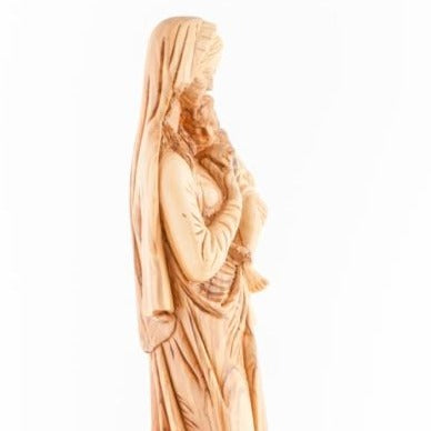 Olive Wood Virgin Mary with the Divine Infant - Statuettes - Bethlehem Handicrafts