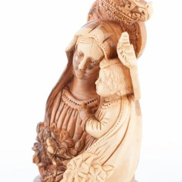 Olive Wood Mary with the Child - Statuettes - Bethlehem Handicrafts