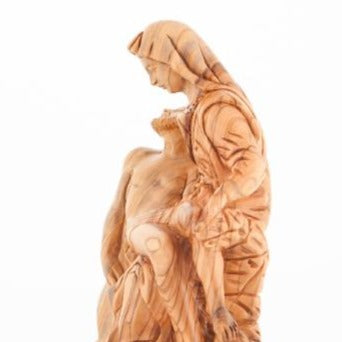 Holy Land Olive Wood Pieta Statue - Statuettes - Bethlehem Handicrafts