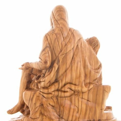 Hand Carved Olive Wood Pieta Statue - Statuettes - Bethlehem Handicrafts