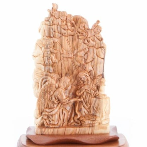 Olive Wood The Annunciation - Statuettes - Bethlehem Handicrafts