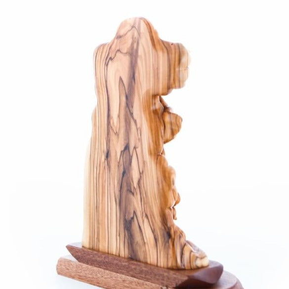 Olive Wood the Assumption of Mary into Heaven - Statuettes - Bethlehem Handicrafts