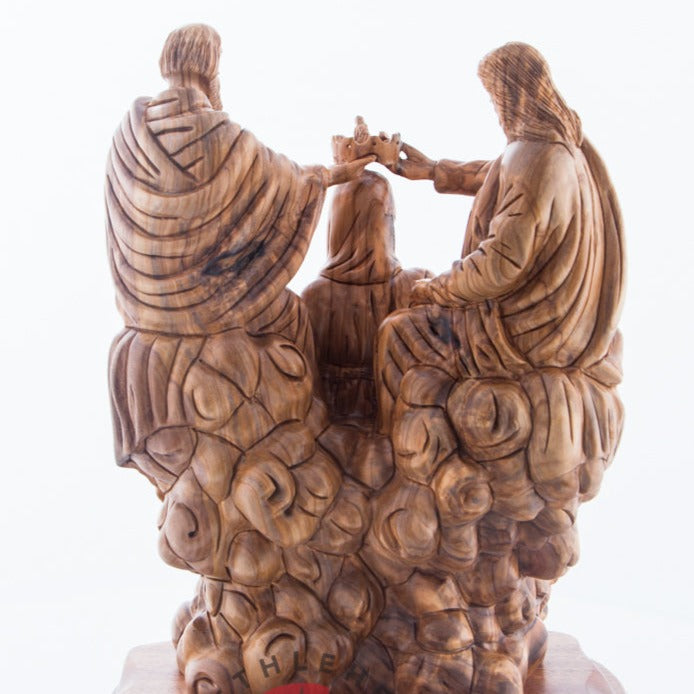 Coronation of Virgin Mary, Carved Wooden Masterpiece 11.5"