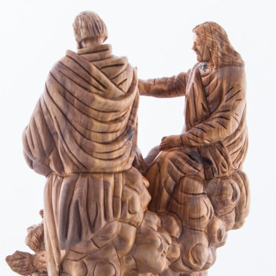 Coronation of Virgin Mary, Carved Wooden Masterpiece 11.5"