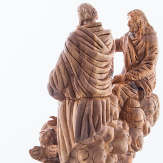 Coronation of Virgin Mary, Carved Wooden Masterpiece 11.5"