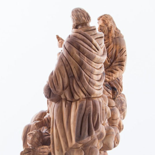 Coronation of Virgin Mary, Carved Wooden Masterpiece 11.5"